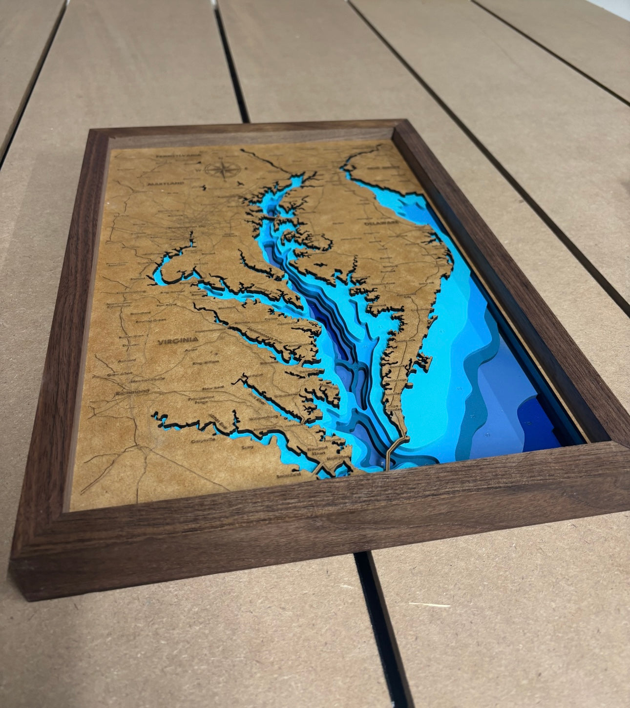 3D Topographical Map of Chesapeake bay