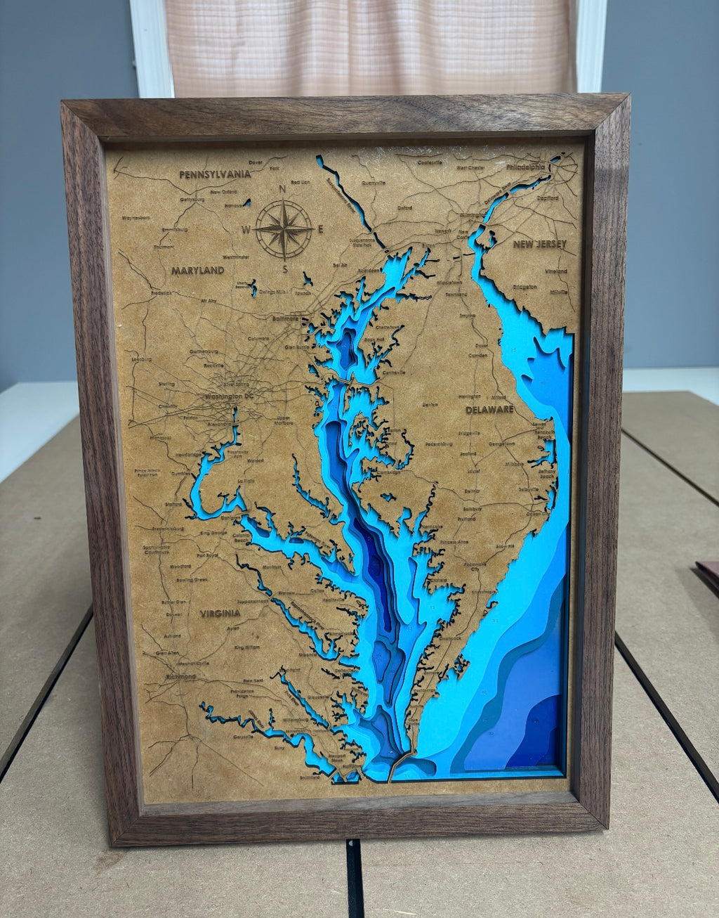 3D Topographical Map of Chesapeake bay